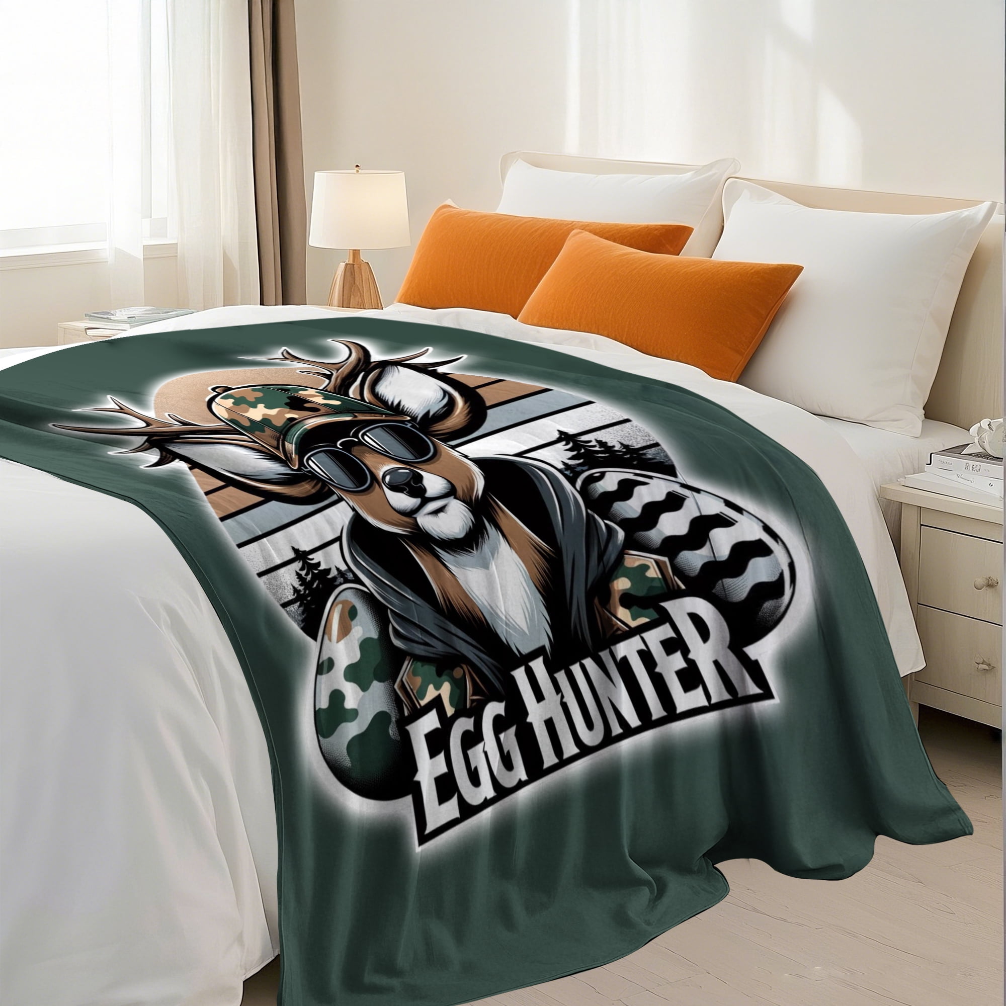 Easter Throw Blanket, Warm Fleece Flannel Bed Blanket, Lightweight Easter Blanket for Sofa Bed Couch 30"x40"