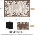thumbnail image 2 of Outdoor Rug 8x10 ft Reversible Patio Rug Mat Outdoor Carpet Waterproof Camping Rugs Plastic Straw Rugs-Patio RV Camper Balcony Backyard Picnic Deck Pool Beach Mat Coconut Palm Leaf Rug Brown & Beige, 2 of 4
