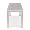 thumbnail image 3 of Zuo Modern Metropolitan Bench in Brushed Aluminum, 3 of 4