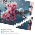 thumbnail image 3 of 500 Piece Jigsaw Puzzles For Adults Pink Flowers And Butterflies Relaxing And Challenging Adult Puzzle Beautiful Artwork Great Gift Idea, 3 of 7