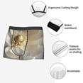thumbnail image 3 of Honeii Elegant Ivory Flower Print Mens Boxer Briefs Breathable,Boxer Brief for Men, Moisture-Wicking Underwear-Large, 3 of 5