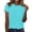 Turquoise#2, variant on HAJWOH Womens Tops Summer Short Sleeve Shirts Beach Vacation Outfits Workout Tshirts Crew Neck Casual Plus Size Clothes L