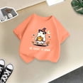 thumbnail image 5 of Qopobobo Kids Halloween T-Shirt Girl's Crew-Neck Graphic Tees Casual Cute Short Sleeve Summer Basic T-Shirt Tops Boys 3T 4T(Orange, 3-4 Years), 5 of 5