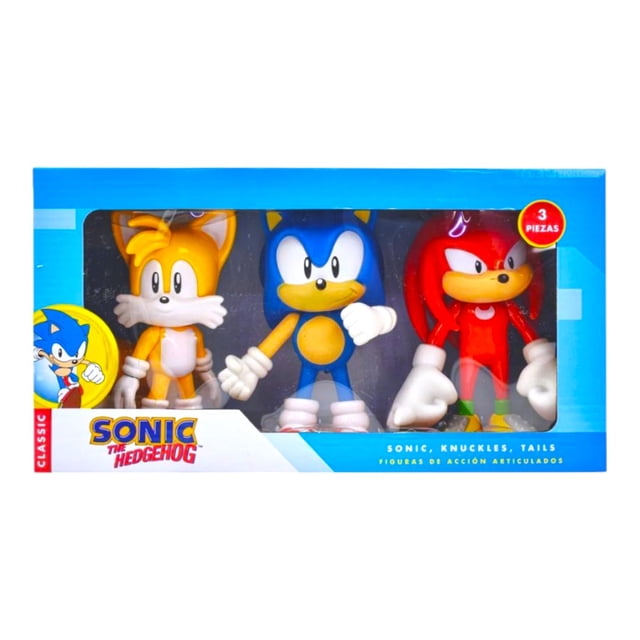 SET DE 3 FIGURAS DE COLECCIÓN SONIC THE HEDGEHOG