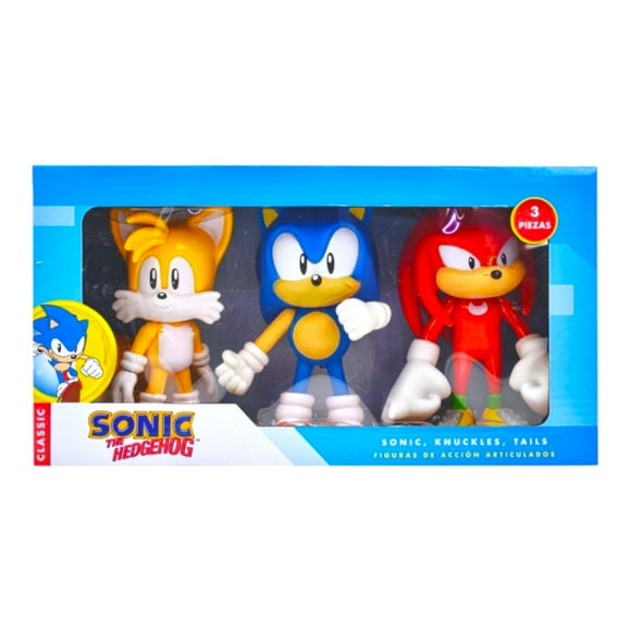 SET DE 3 FIGURAS DE COLECCIÓN SONIC THE HEDGEHOG