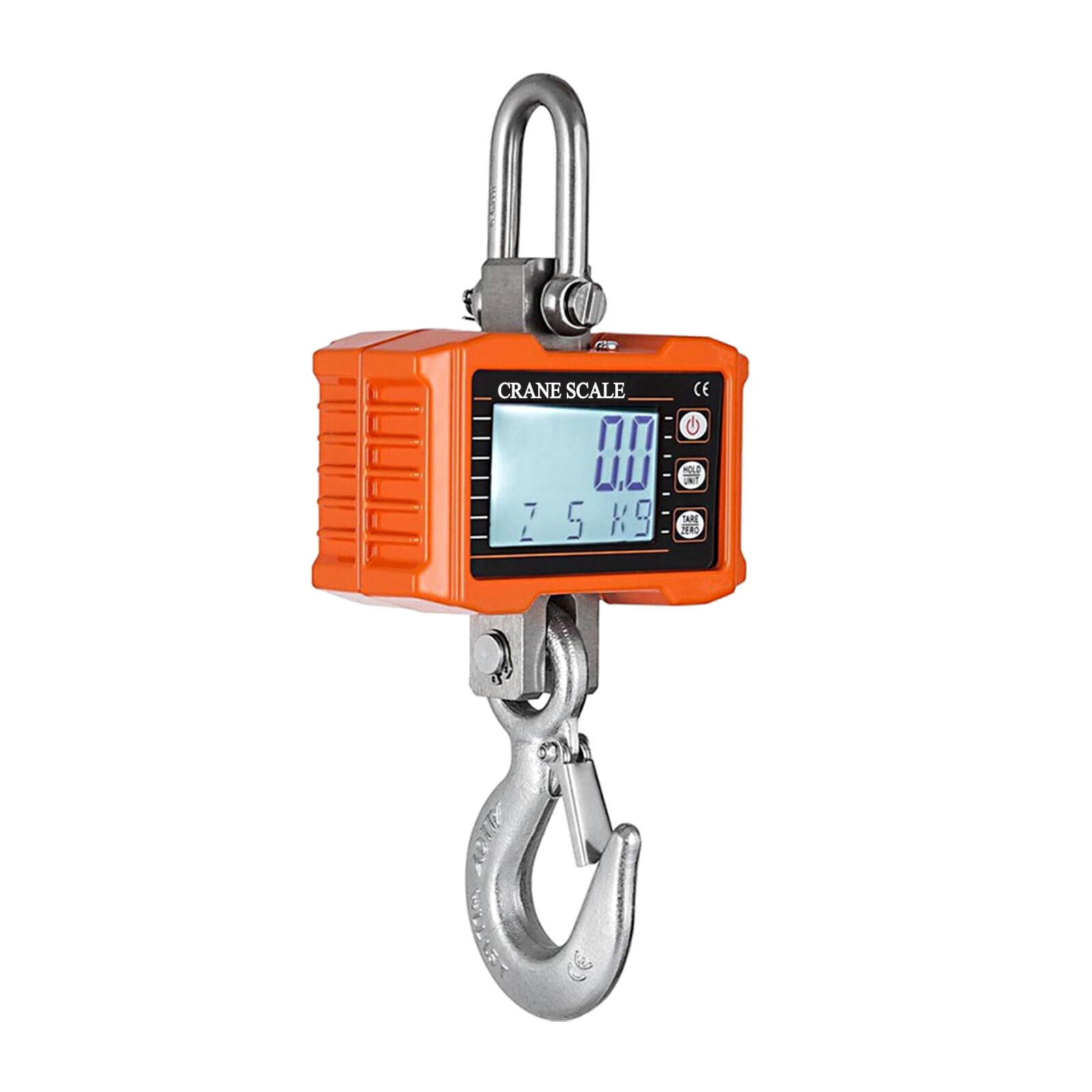 Klau Digital Hanging Scale High Precision Sensor 300 kg / 600 lb OCS-L  Heavy Duty Industrial Crane Scales Smart Hoist Orange for Home Indoor Farm