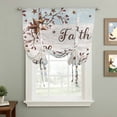 thumbnail image 2 of Country Star Brown Tie Up Curtains for Windows, Adjustable Balloon Window Shades, Vintage Rustic Texas Stars Wooden Kitchen Window Treatments Adjustable Roll Up Curtain for Basement/Nursery 52"x45", 2 of 8