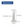 thumbnail image 2 of Uxcell #8 x 3/4" Self Drilling Screws, 100 Pack Phillips Pan Head Self Tapping Screws, 2 of 5