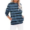 thumbnail image 1 of Ailaofu Women's Fall Winter T-Shirts Casual Long Sleeve Crewneck Tunic Tops Loose Comfy Blouse, 1 of 3