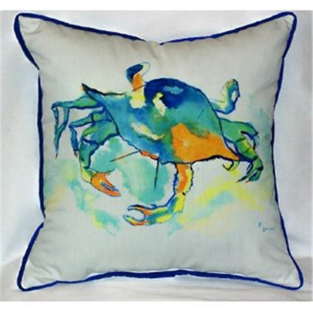 Betsy Drake ZP107 Coussin Crabe Orange Intérieur & Extérieur - 22 x 22 Po.