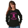 thumbnail image 4 of Breast Cancer Stronger Everyday Women Plus Size Crewneck Sweatshirt Brisco Brands 4X, 4 of 5
