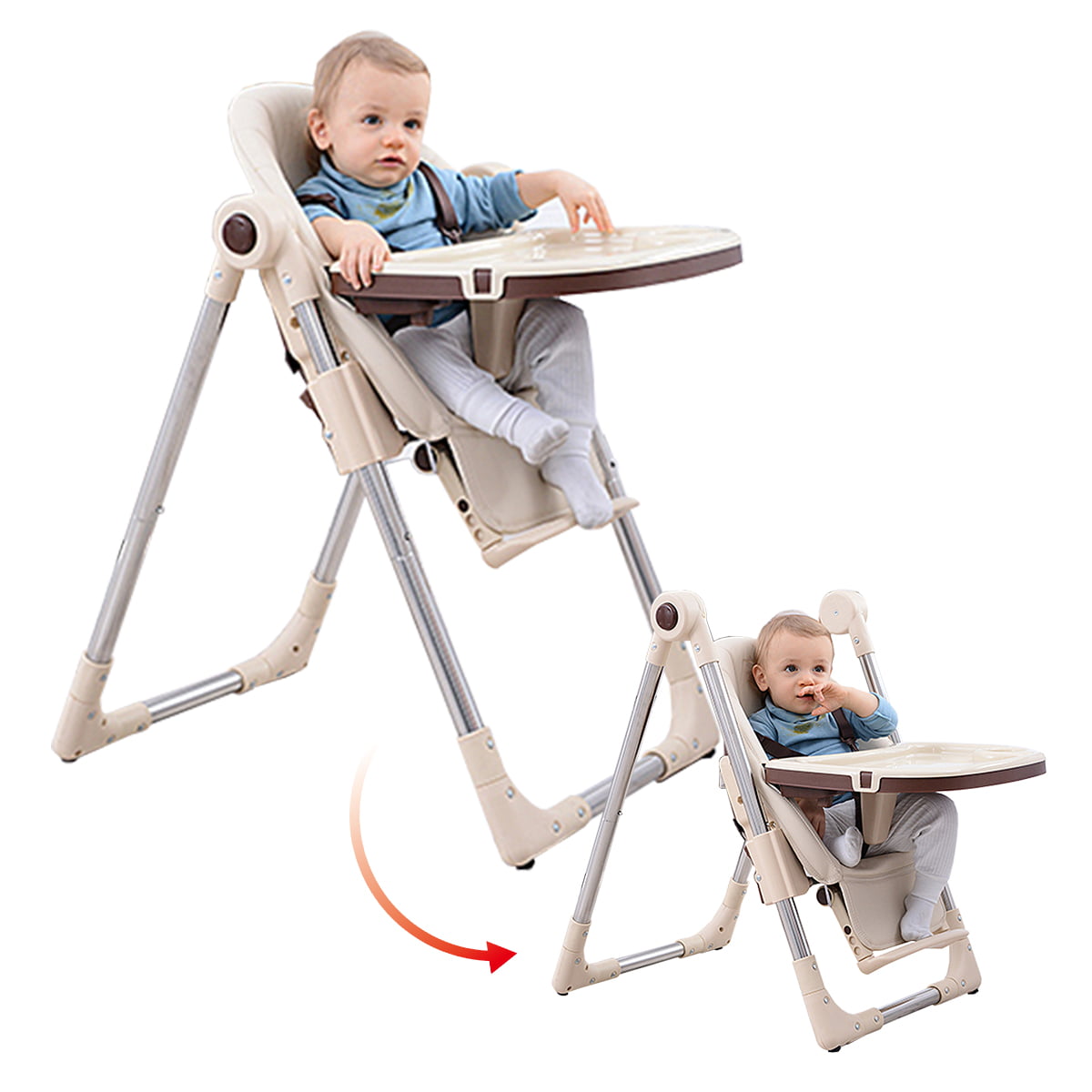 3 In 1 High Chairs - Sit Right 3-In-1 High Chair Baby Trend height