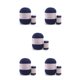thumbnail image 3 of Bewildely 50g 20g Juego de bolas de hilo de tejer Gorro Calcetines Mantas Kit de hilo de ganchillo Accesorio de costura Azul Flor negra Flor Azul Negro 5Conjunto, 3 of 6