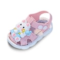 thumbnail image 5 of LIIPEE Baby Girls Sandals Cute Cartoon Decoration Outdoor Play Comfortable Flat Bottom Walking Shoes Kids Summer Breathable Lightweight Footwear,15-18 Months, 5 of 5