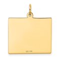thumbnail image 3 of Diamond2Deal 14K Yellow Gold Tuesday the First Day Calendar Pendant for Women (L-26mm, W-22mm), 3 of 5