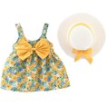 thumbnail image 3 of Vestido de princesa con lazo, sin mangas, floral, vintage, con sombrero para el sol, vestido de fiesta, falda, 3 of 5