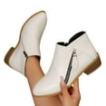 thumbnail image 5 of Wowcloth Ankle Boots for Women – Side Zipper Chunky Heel Pointed Toe Booties for Stylish Casual Outfits & Everyday Wear, 5 of 9