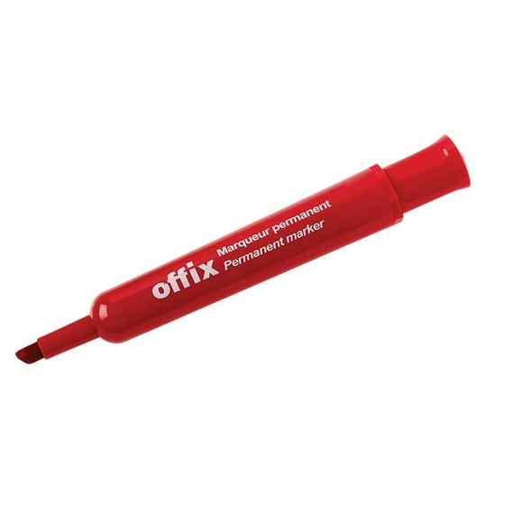 Offix 343483PY1066RDN Offix Permanent Marker red (Pack of 2)