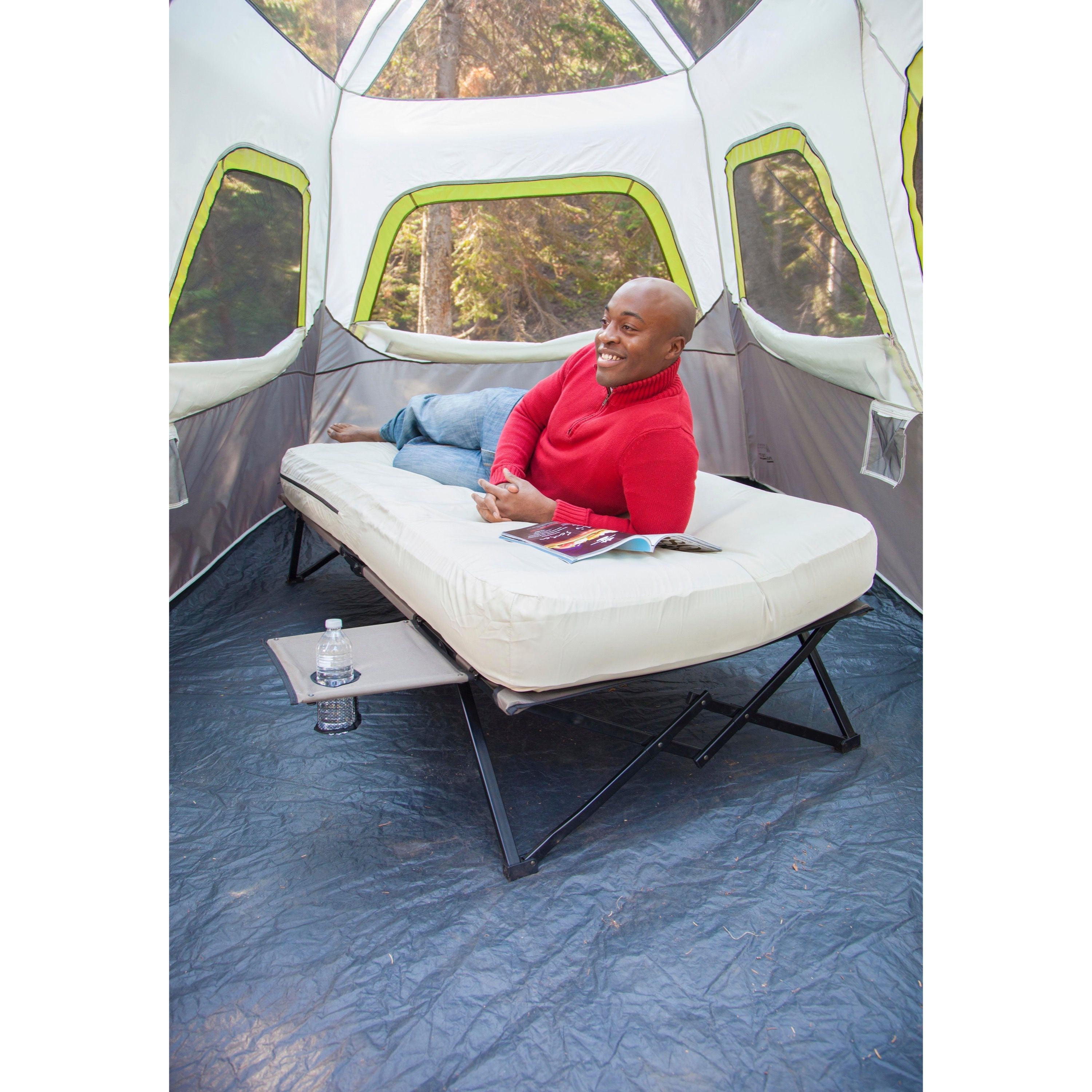 Coleman Cot and Thick Queen Air Mattress Combo Side Tables Pump Included Walmart