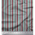 thumbnail image 1 of Soimoi Blue Moss Georgette Fabric Colorful Vertical Stripe Print Fabric by the Yard 42 Inch Wide, 1 of 3