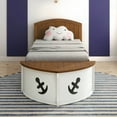 thumbnail image 2 of Furniture of America Badedu Kids Solid Wood Twin Captain Bed, White and Oak, 2 of 8