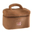 thumbnail image 3 of Bolsa de maquillaje de felpa, neceser para viajes de negocios, cosméticos, uso diario, dormitorio de hotel. Marrón, 3 of 9
