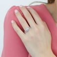 thumbnail image 6 of BERRICLE Sterling Silver Halo Wedding Engagement Rings Round Cut Cubic Zirconia CZ Promise Split Shank Ring for Women, Rhodium Plated Size 9, 6 of 11
