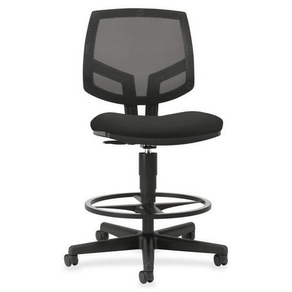 HON H5715.GA10.T Volt Series Supports Up to 275 lbs. 22.88 in. to 32.38 in. Seat Height Mesh Back Adjustable Task Stool - Black