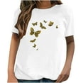 thumbnail image 2 of Palato Women's Plus Size Tops,Women's Hedging Casual Short Sleeve Love Printing T Shirt Top, 2 of 4