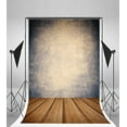 thumbnail image 3 of ABPHOTO Polyester 5x7ft Photography Backdrop Retro Grunge Texture Background with Wooden Floor Platform Empty Interior Room Backdrops for Photo Shoots Adult Kids Personal Portrait Photo Studio Props, 3 of 4