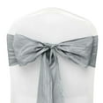 thumbnail image 6 of Efavormart 5 Pack | 6"x106" Accordion Crinkle Taffeta Chair Sashes -Silver, 6 of 6