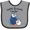 Heather and Black, variant on Inktastic Happy Birthday, Uncle Cute Penguins Boys or Girls Baby Bib