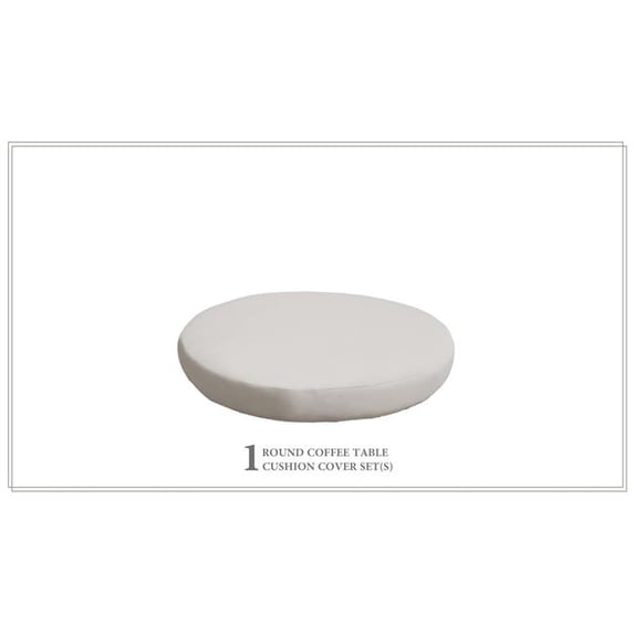 TK Classics 020CUSHION-ROUND-BEIGE 6 in. Cushion for Round Ottoman, Beige