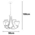 thumbnail image 5 of Lampara Colgante Luz Ideal, Candil Negro 4 Brazos., 5 of 5