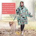 thumbnail image 4 of Wearable Oversized Blanket,Corgi Dog and Flowers Wearable Blanket Hoodie for Adults,Cozy Hooded Blankets with Super Pockets,Super Warm Fuzzy Pullover for Women & Men, 4 of 6