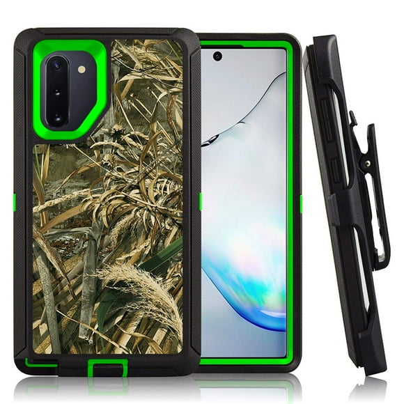 Pour Samsung Galaxy Note 10 Étui Hybride Robuste Armure avec Clip - Noir