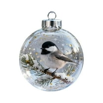 Zhourta Christmas Tree Bird Ornaments Nature Birds Crystal Glass Ornament Hummingbird Cardinal Bird Ornaments for Christmas Tree Hanging Christmas Ball Decoration Like Forest