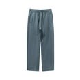 thumbnail image 1 of Styesk Men's Pants Men's Solid Color Casual Straight Leg Pants Full Length Pants, 1 of 3