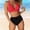 Red, variant on Two Piece Swimwear High Waist Bikini Tankini Top With Bottoms For Swimming Beach D Cup Swimsuits Sunflower plus Size Bathing Suit Swim Top Women with Bra Underwire Swim Top Older Womens Bathing Suits