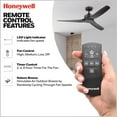 thumbnail image 4 of Honeywell Lynton 52" Ceiling Fan w/ Remote, & Reversible Blades, Matte Black, 4 of 11