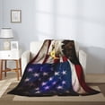 thumbnail image 4 of PHELIKA Bald Bird With American Flag 02 All Season Soft Throw Blanket Lightweight Flannel Fleece Blankets 60" x 80", 4 of 8