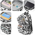 thumbnail image 3 of Black and White Leopard Print Pattern Cute School Backpack Bag with Padded Back and Adjustable Shoulder Straps 16.9 X 12.6 X 5.9 Inches, 3 of 4
