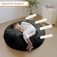 thumbnail image 5 of 3 in 1 Kids Bean Bag Chair Bed, Child Floor Sofa for Gaming, Reading, Faux Fur Floor Mattress with High-Density Foam Filling for Living Room Bedroom, 5 of 17