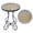 Yellow, variant on Yellow Mosaic Tile Top End Table Metal Frame Outdoor Accent Table