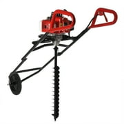 Gas Powered Earth Auger Post Hole Digger Borer Fence Ground Drill Tool W/ Bits