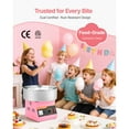 thumbnail image 5 of KFFKFF Commercial Cotton Candy Machine, 1000W Electric Floss Maker with 15-Inch Stainless Steel Bowl, Includes Sugar Scoop, Ideal for Hard Candy, Home Use, Kids' Birthdays, and Family Gatherings, 5 of 9