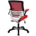 thumbnail image 5 of Computer Work Desk Chair, Red, Faux Vinyl Leather, Home Office Business, Modern Contemporary HB34282, 5 of 6