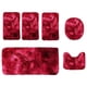 thumbnail image 2 of Mixed Color Bath Mats 6 Set Whole Room Bath Rugs 6 Pcs Toilet Mats Soft Water Absorption Non Slip Thick Washable Easy To Dry Dark, 2 of 7
