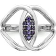 thumbnail image 4 of Sterling Silver Rhod-Plat Iolite Ring (Size 6) Made In Thailand qr7056-6, 4 of 5