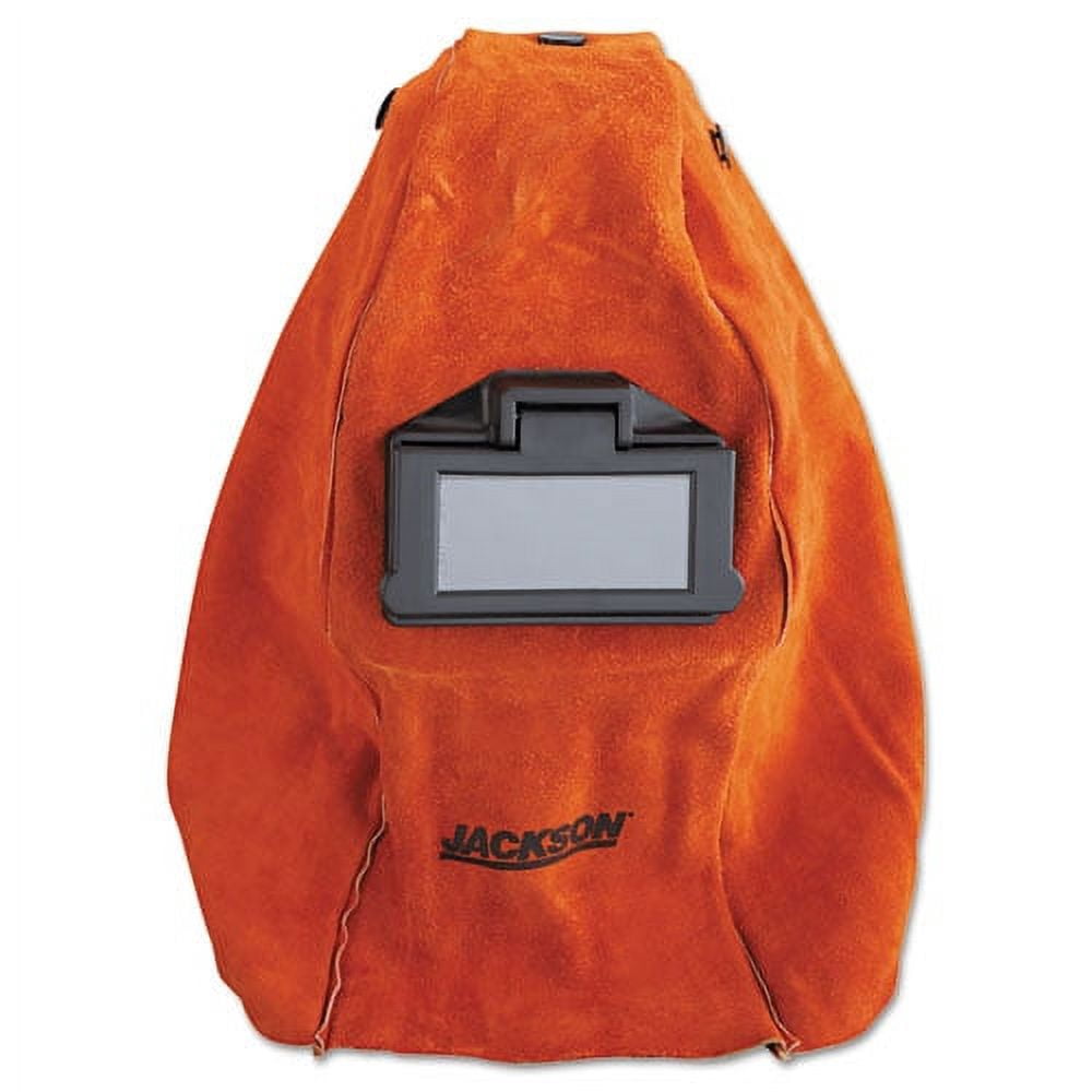Jackson Safety 860P Leather Welding Helmet (14531), 2 x 4.25 Lift Front, Specialty Helmet, Red-Brown Leather, 4 Units / Case